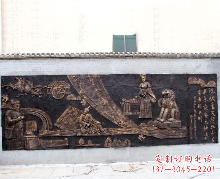 贵州牡丹色玻璃钢园林墙壁装饰壁画