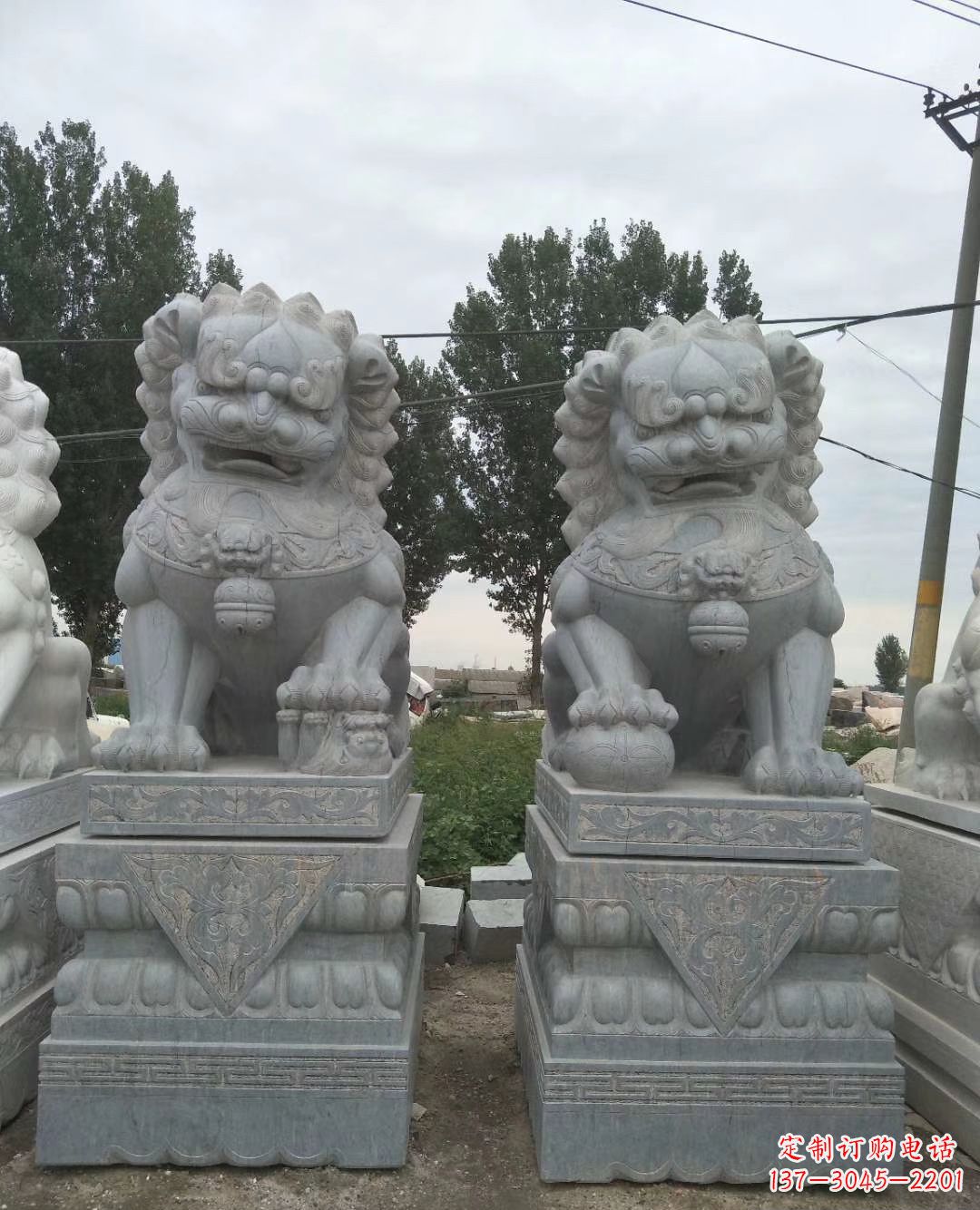 贵州青石狮子象征力量的传统精灵