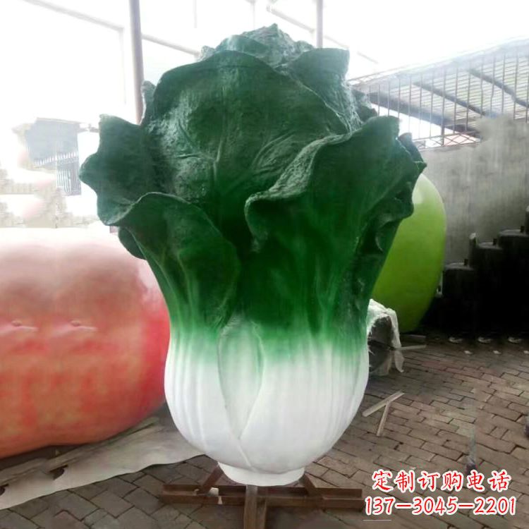 贵州绿色白菜雕塑,传递健康生活的美好