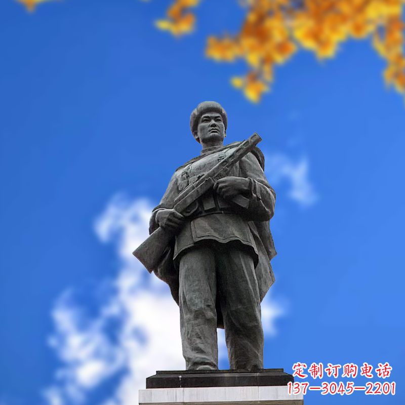 贵州“邱少云”石雕塑像,让历史英雄永久镌刻
