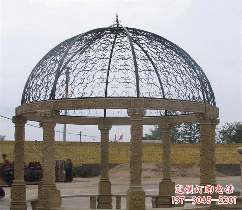 贵州八角凉亭大理石雕塑