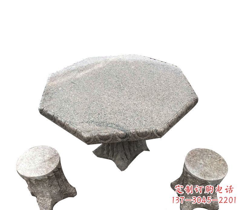 贵州八角石桌凳园林景观石雕