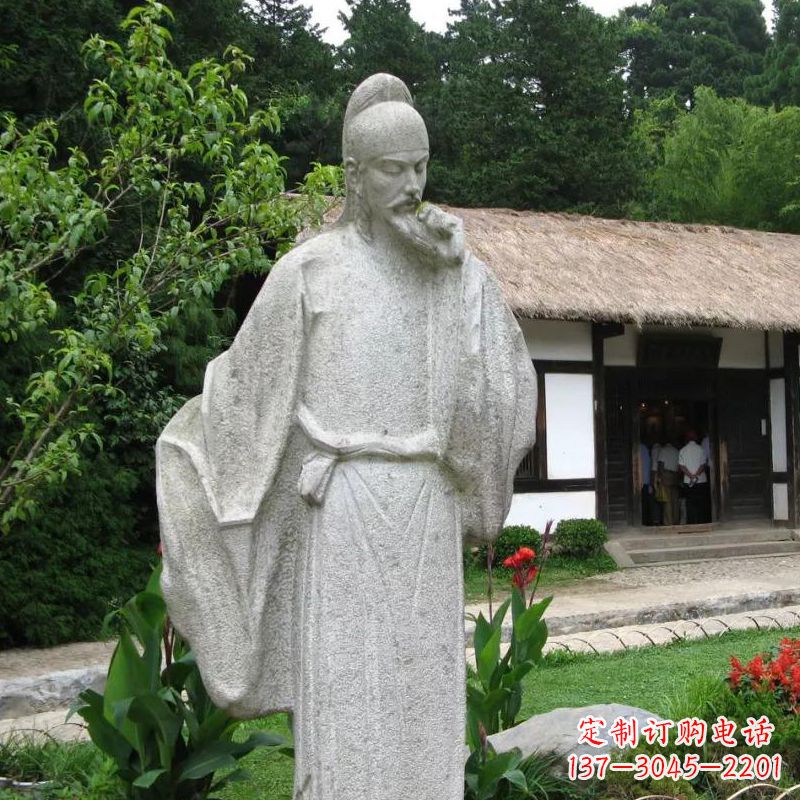 贵州白居易石雕塑像-公园景区中国古代历史文化名人雕塑