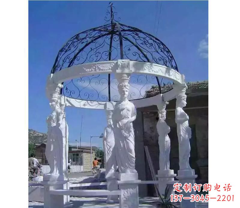 贵州白色欧式石头凉亭