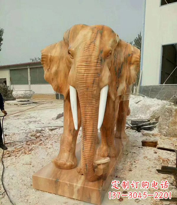 贵州大象石雕,招财进宝