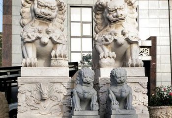 贵州石狮子雕塑——守护家园的看门神
