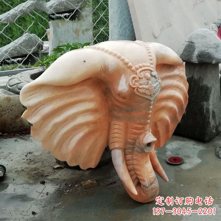 贵州精美大象头雕塑