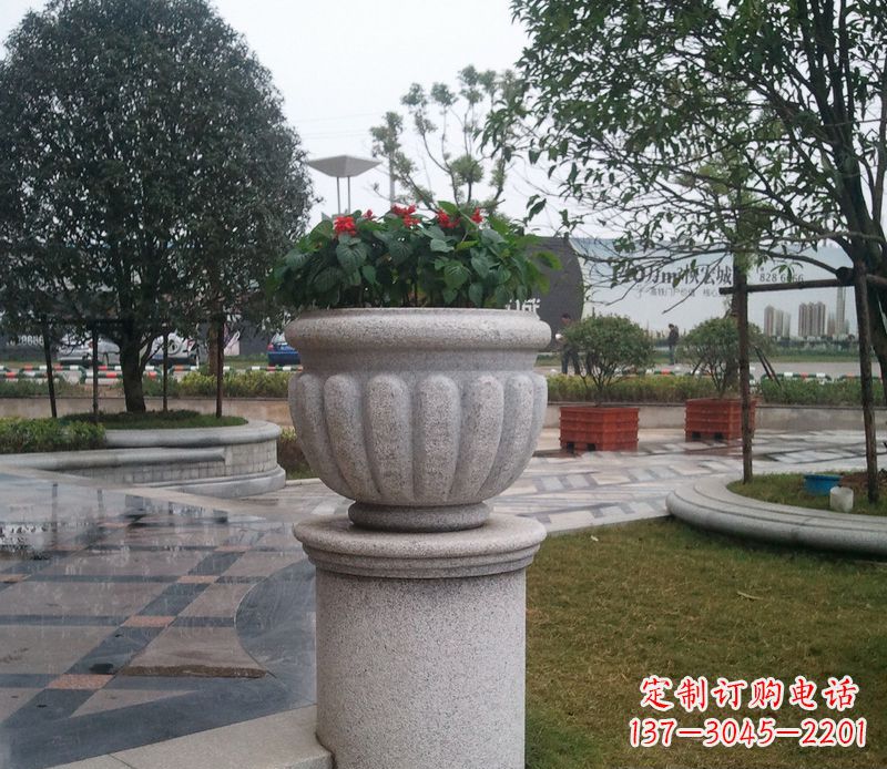 贵州精美大理石花盆