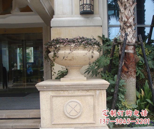 贵州精美大理石花盆，给您的家增添独特的色彩