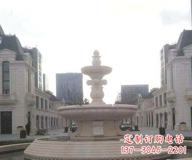 贵州别墅景观大理石喷泉石雕