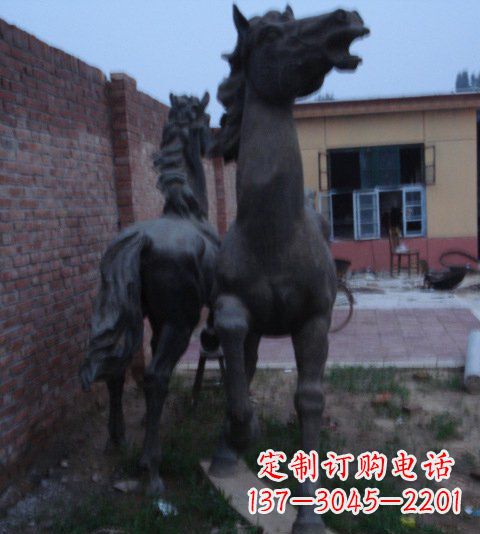 贵州别墅景观动物马铜雕塑_2