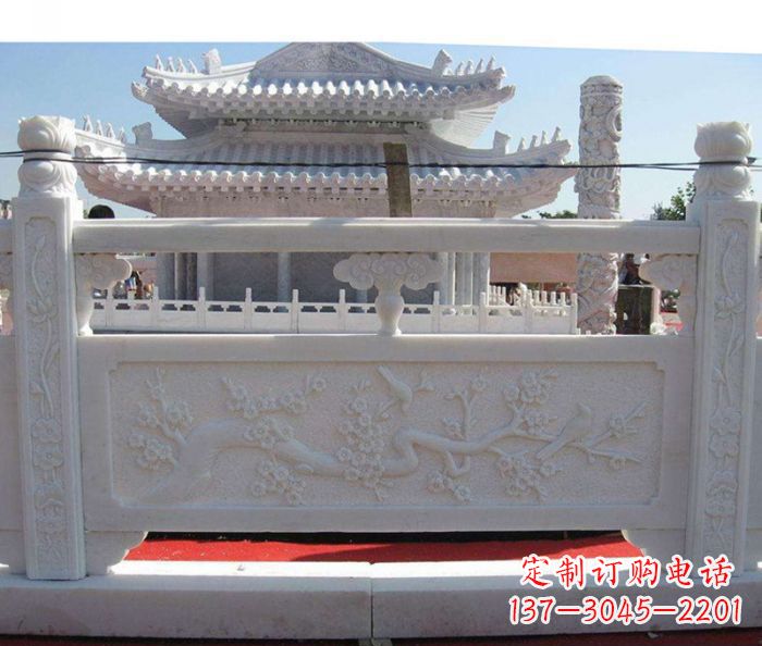 贵州汉白玉石栏板精美、细腻、质感十足