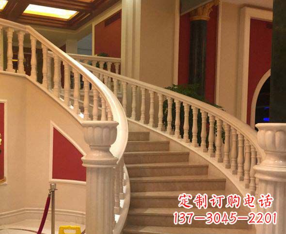 贵州别墅景观汉白玉石栏杆石雕