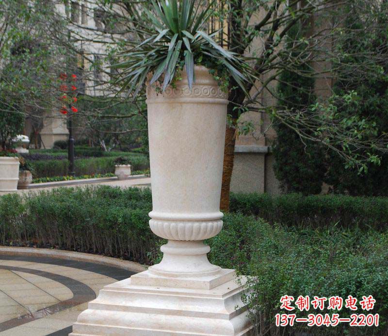 贵州别墅景观石雕花盆