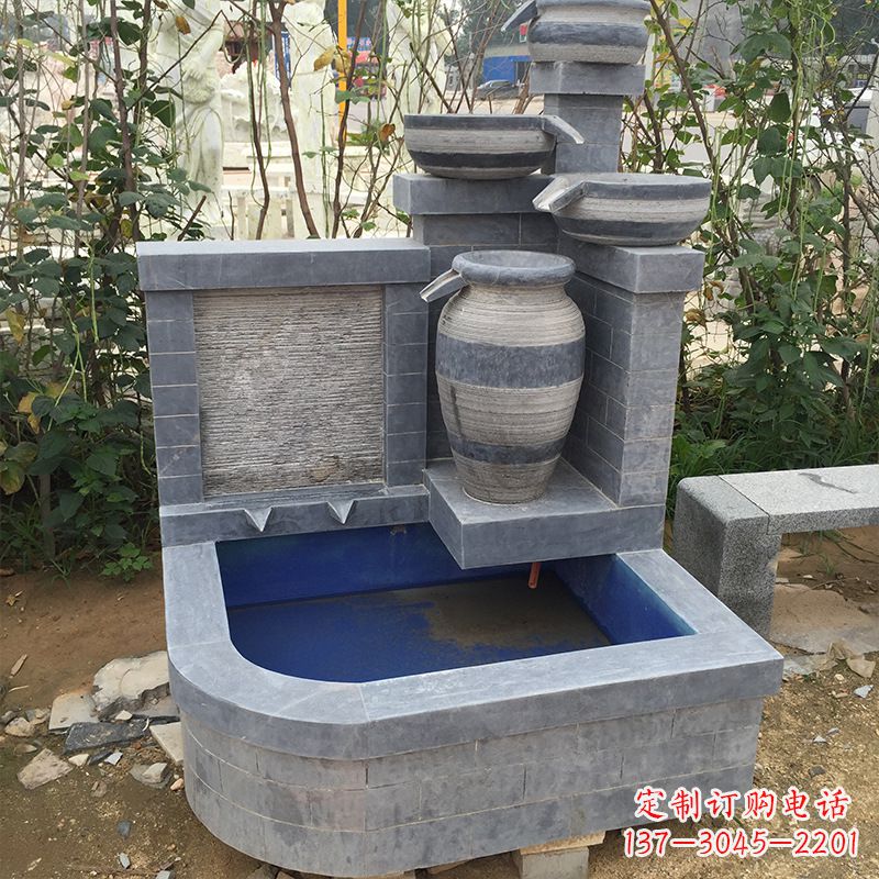 贵州精致花园喷泉令人耳目一新的室外装饰