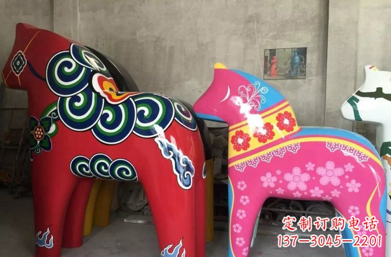 贵州新颖独角兽彩绘玻璃钢装饰品
