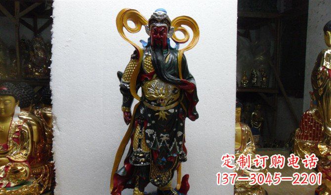 贵州关公玻璃钢彩绘刀