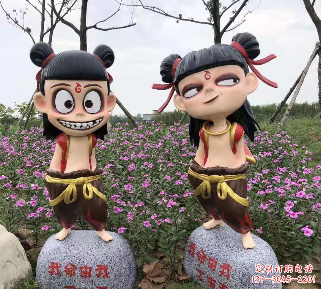 贵州玻璃钢彩绘哪吒