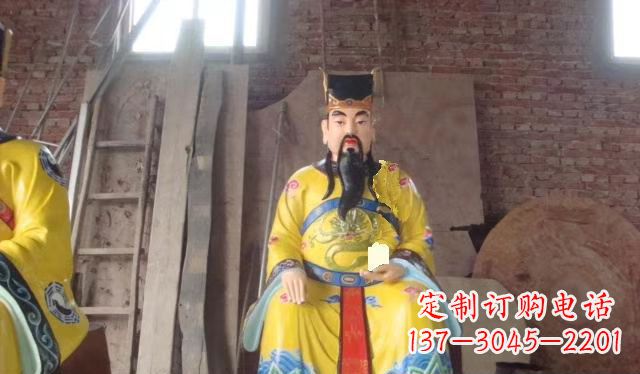 贵州玻璃钢彩绘文财神寺庙神像雕塑