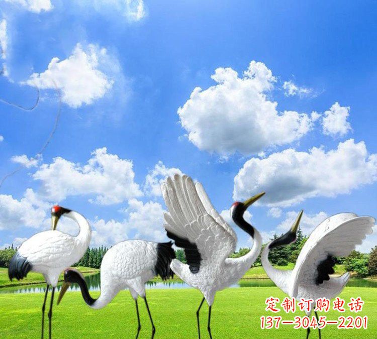 贵州玻璃钢丹顶鹤雕塑——一件艺术精品