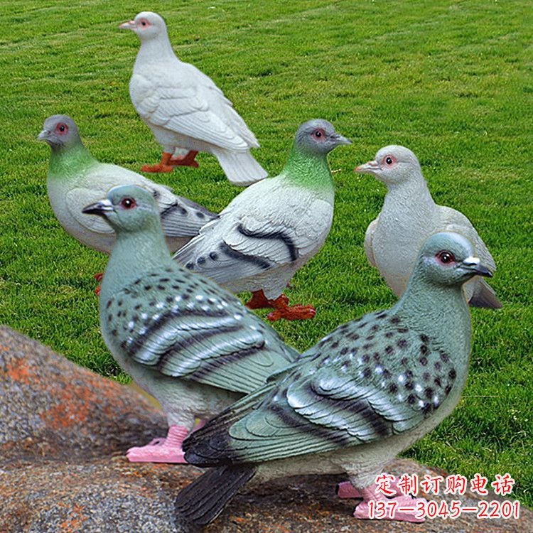 贵州玻璃钢和平鸽雕塑象征和平与自由