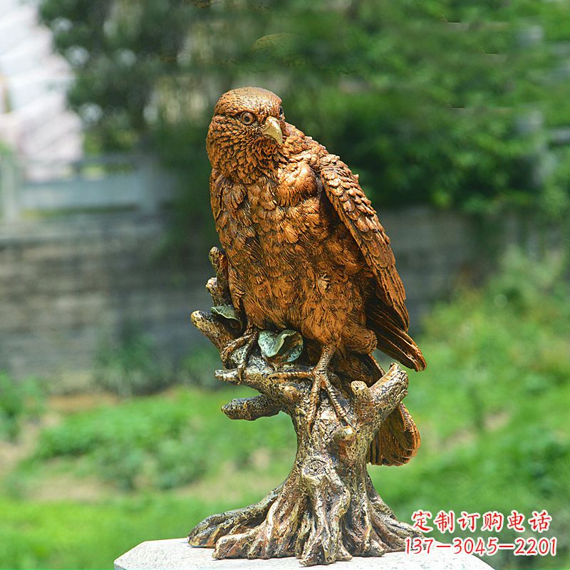 贵州玻璃钢仿铜老鹰雕塑