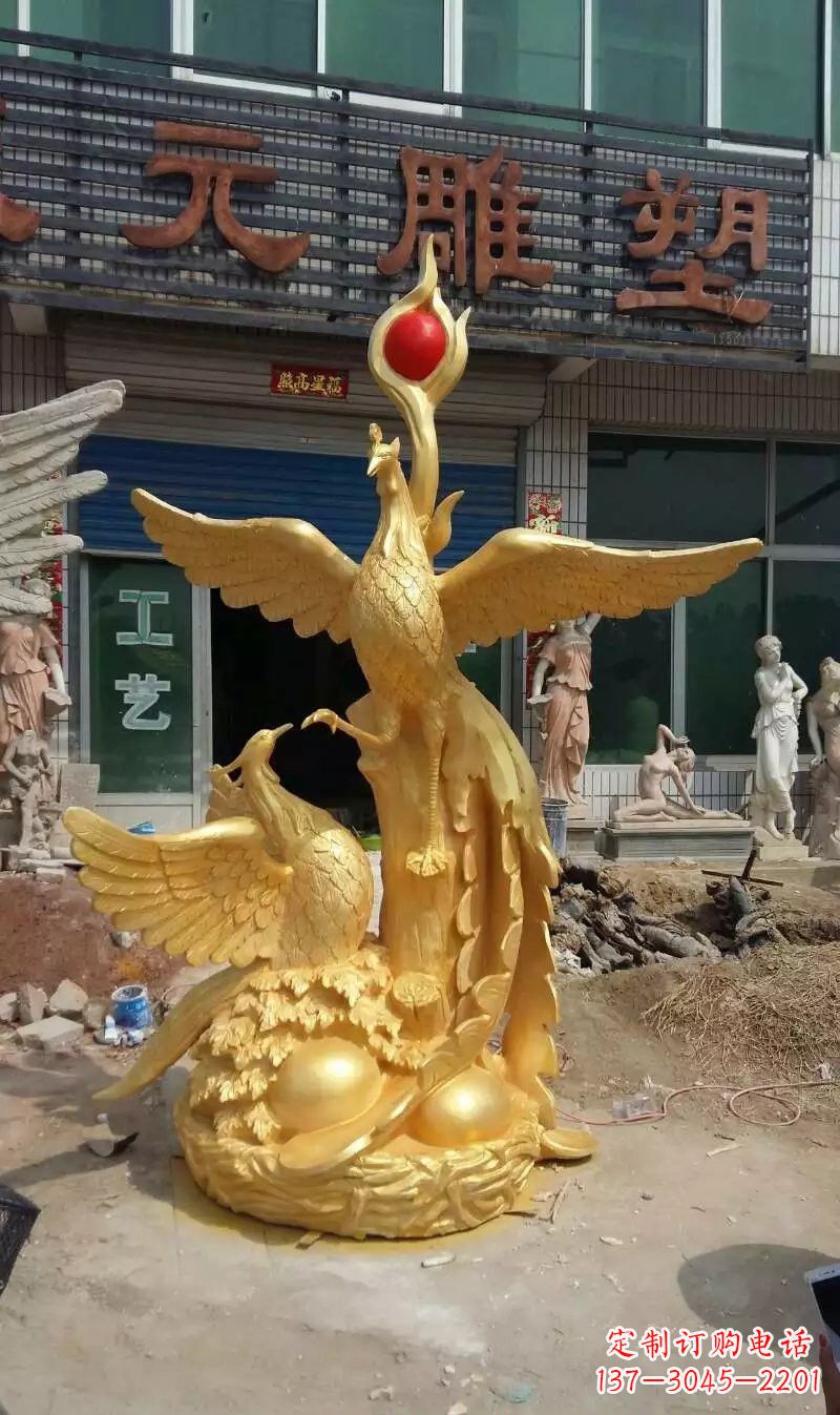 贵州玻璃钢雕刻的凤凰之美