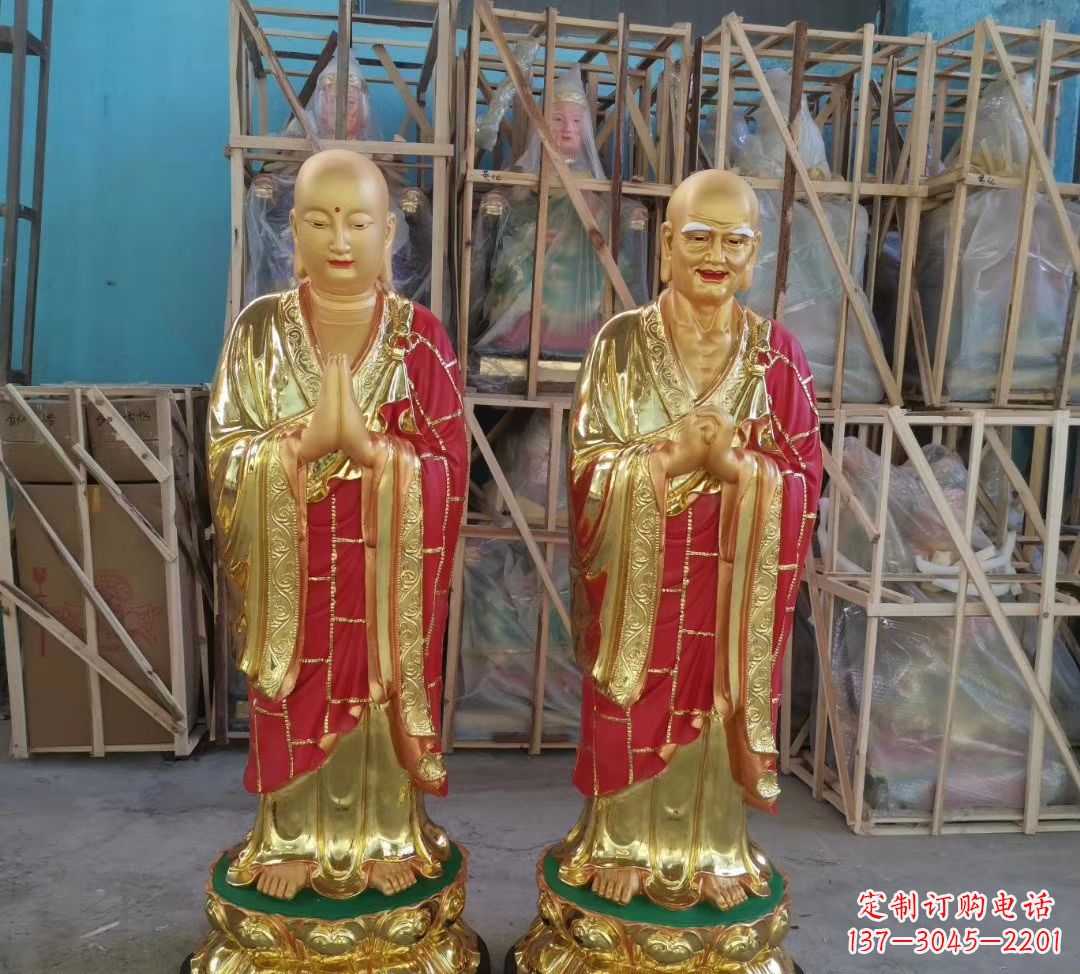 贵州玻璃钢仿铜佛像雕塑给寺庙景观增添神秘韵味