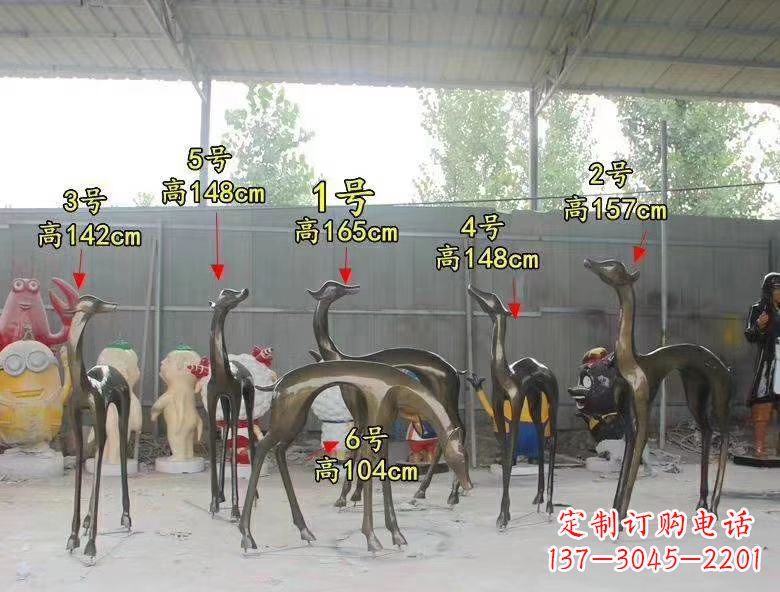 贵州玻璃钢仿铜小鹿雕塑精美绝伦