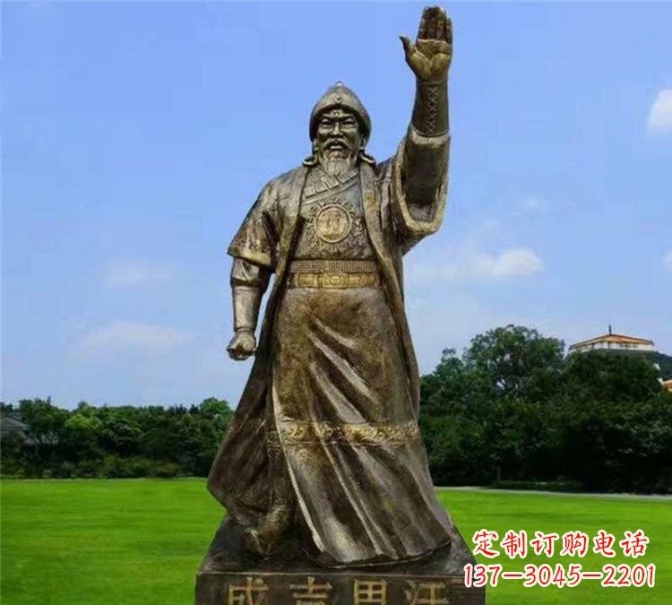 贵州玻璃钢成吉思汗雕塑
