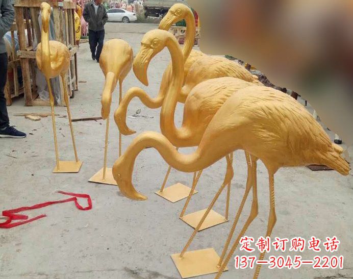 贵州火烈鸟雕塑仿铜雕塑的精美杰作