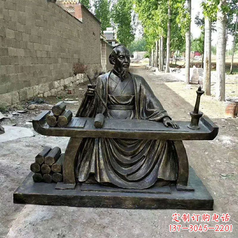 贵州玻璃钢仿铜雕刻的历史名人——张衡