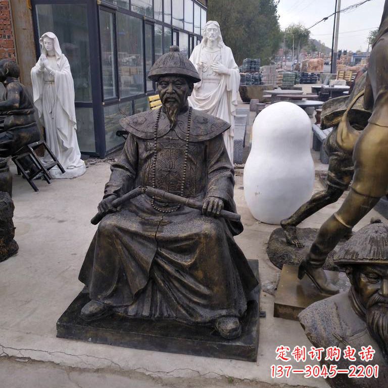 贵州玻璃钢林则徐雕塑
