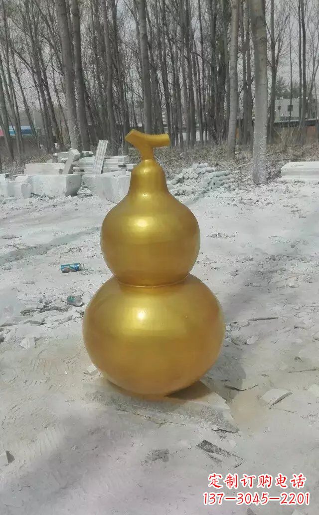 贵州玻璃钢仿铜葫芦雕塑