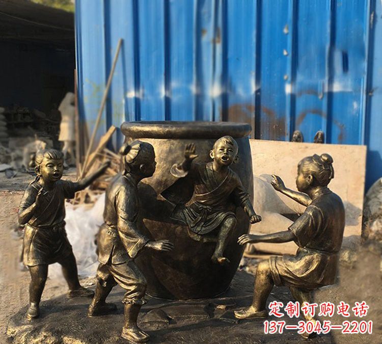贵州司马光雕塑以玻璃钢仿铜创作