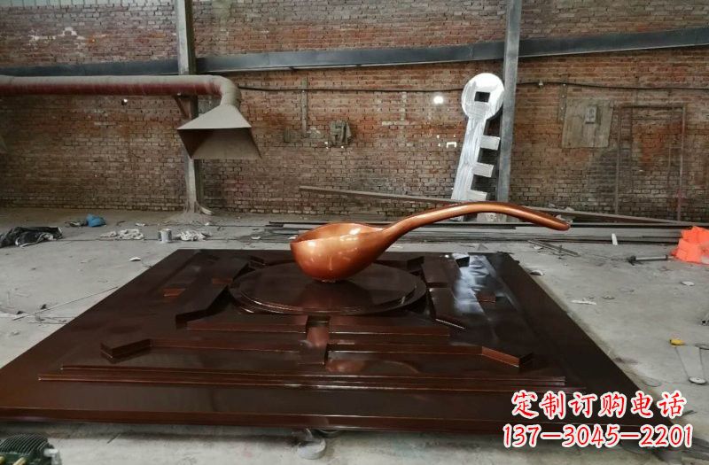 贵州玻璃钢仿铜司南雕塑精美装点城市的灵魂