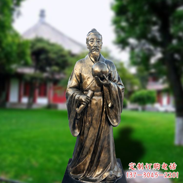 贵州玻璃钢仿铜雕塑——纪念东汉时期著名天文学家张衡