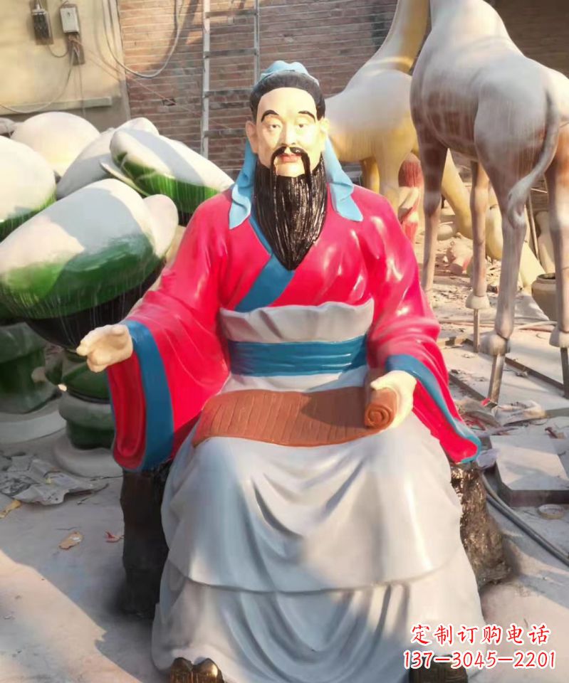 贵州玻璃钢雕刻的孔子
