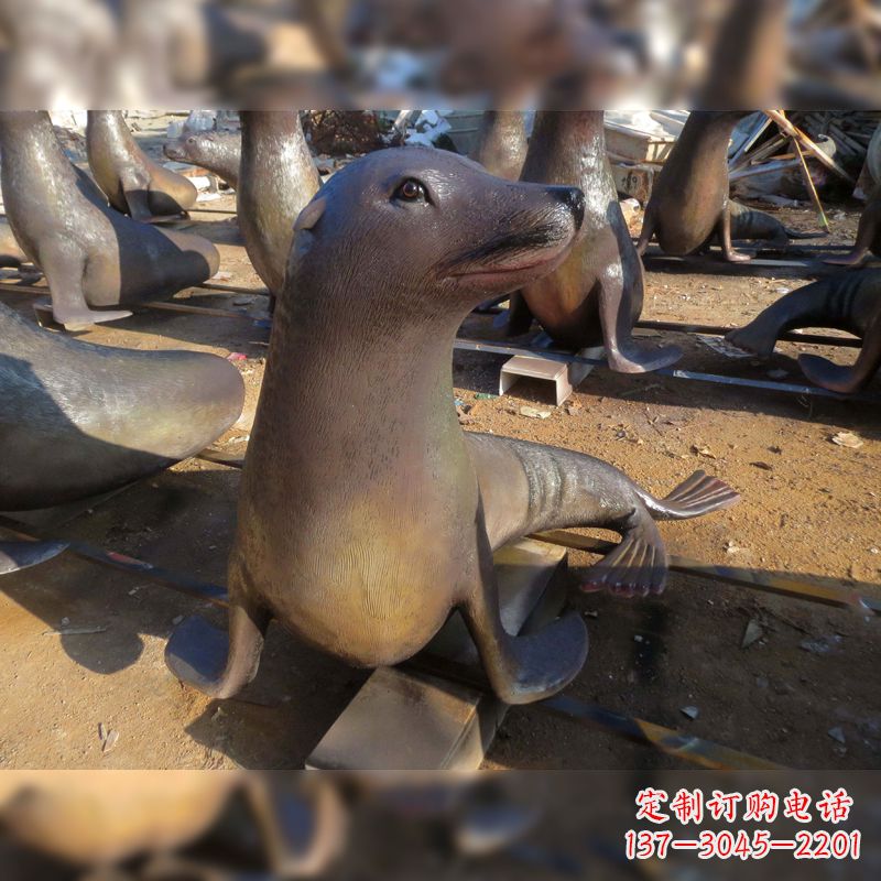 贵州玻璃钢海豹雕塑——精美的艺术品