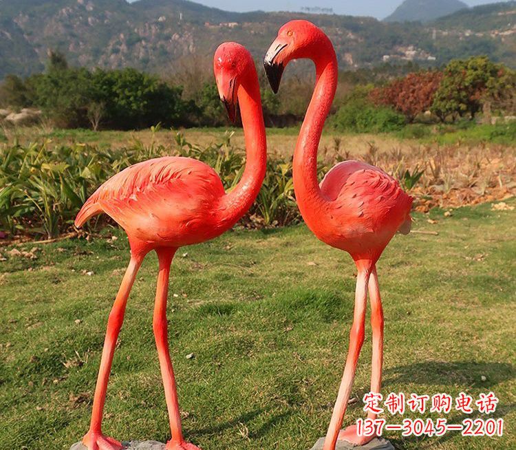 贵州玻璃钢仿真火烈鸟雕塑极致精细的艺术品