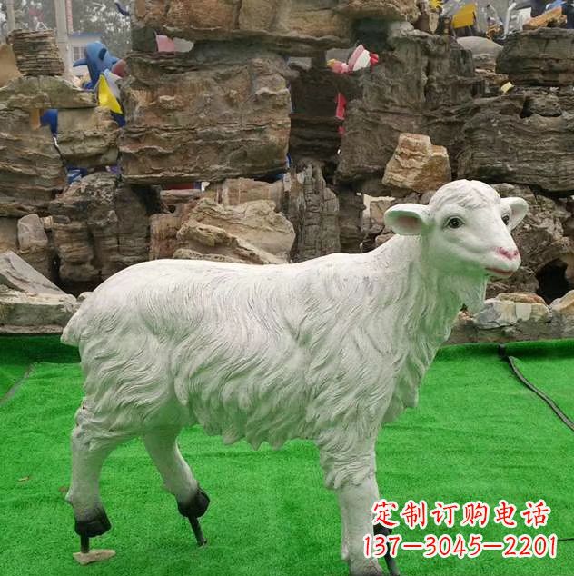 贵州玻璃钢绵羊雕塑