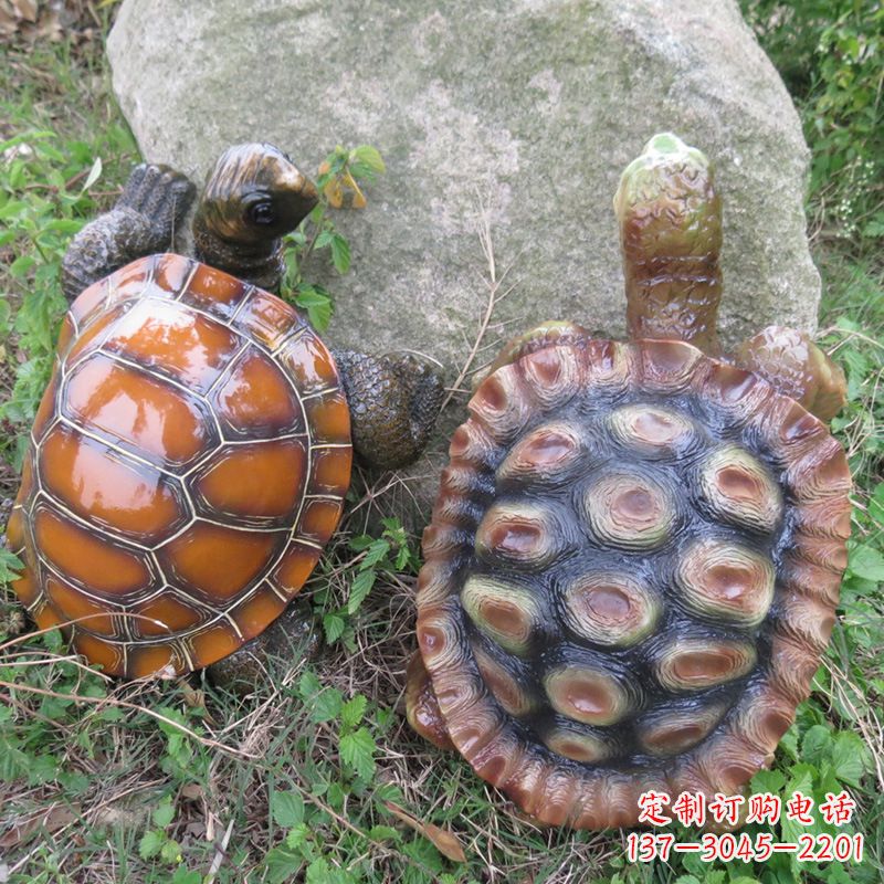 贵州玻璃钢海龟雕塑精致美观的园林装饰品