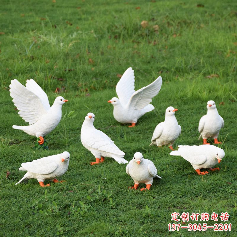 贵州玻璃钢鸽子雕塑艺术的精美表现