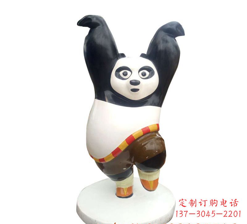 贵州玻璃钢制熊猫雕塑精致细腻的艺术品