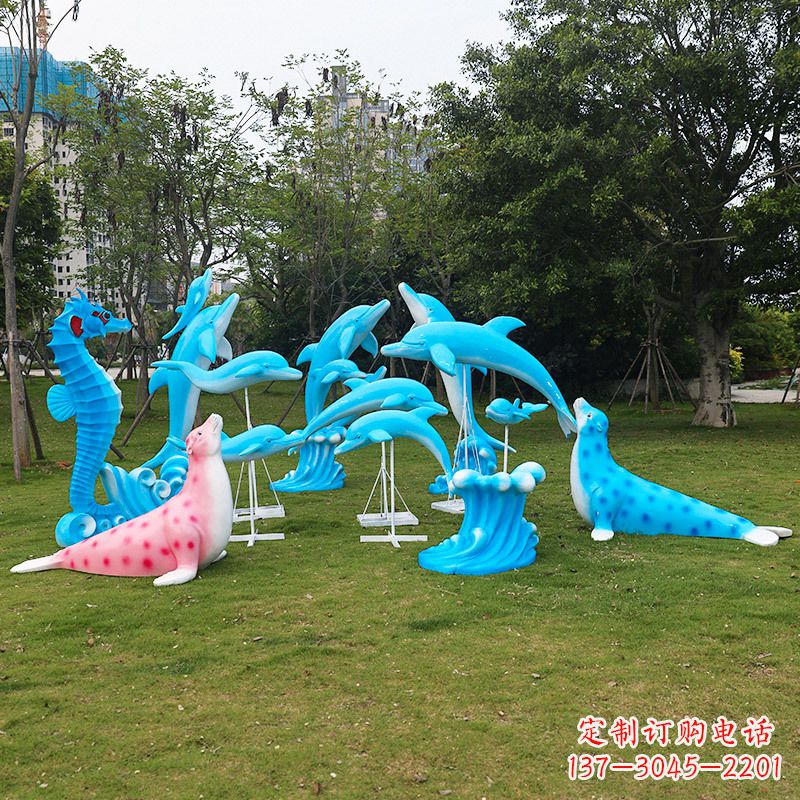 贵州玻璃钢海豚雕塑艺术的精美表现
