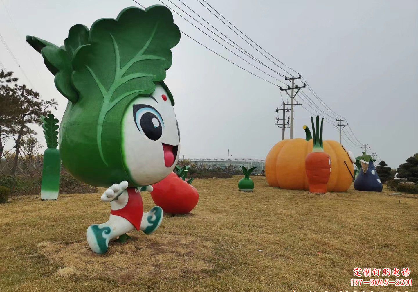 贵州玻璃钢白菜雕塑精美的艺术品