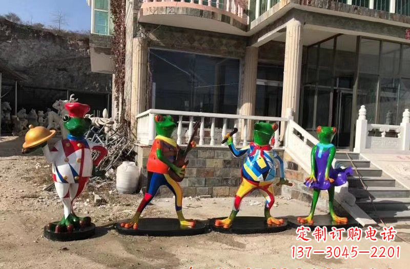 贵州玻璃钢卡通青蛙雕塑