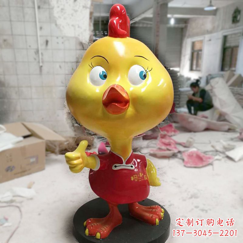 贵州“玻璃钢制造的精美鸡雕塑”