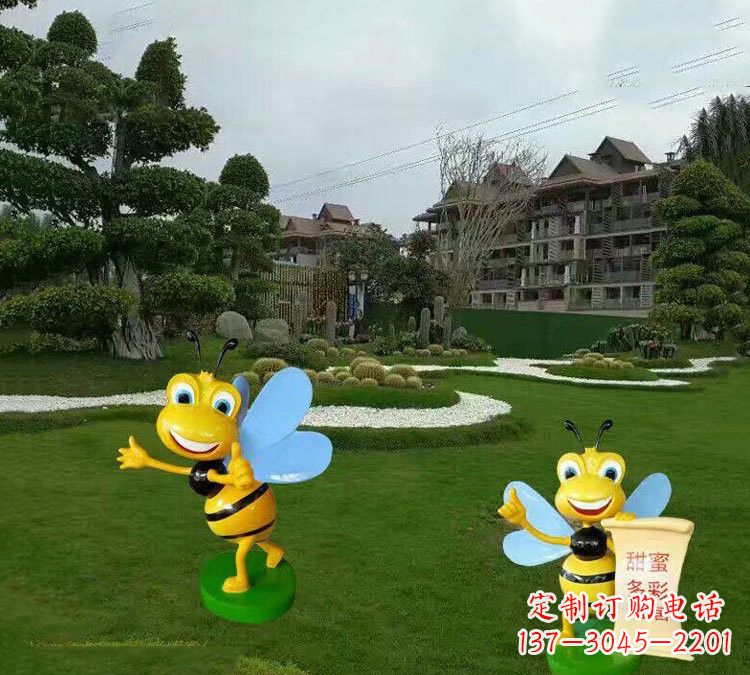 贵州精美的玻璃钢卡通小蜜蜂雕塑