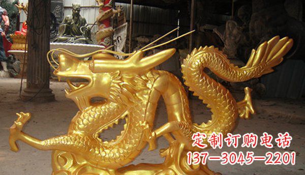 贵州玻璃钢龙仿铜动物雕塑艺术与美的完美结合